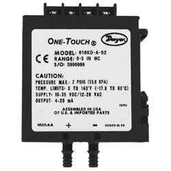 Image de Drukverschiltransmitter voor DIN-rail montage serie 616KD