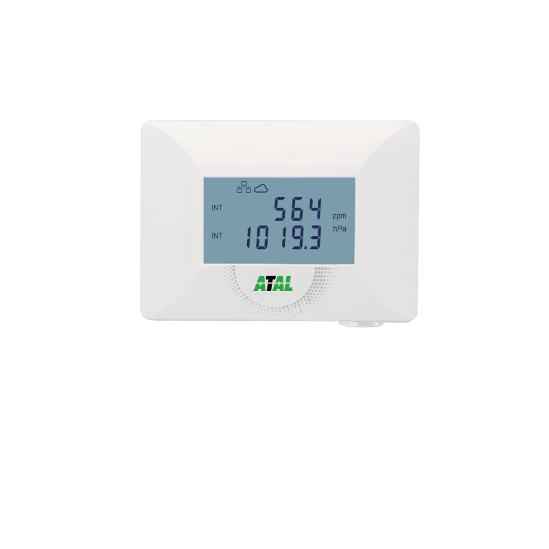 ATE-C-P Ethernet monitoring unit met interne CO2 en atmosferische druksensor