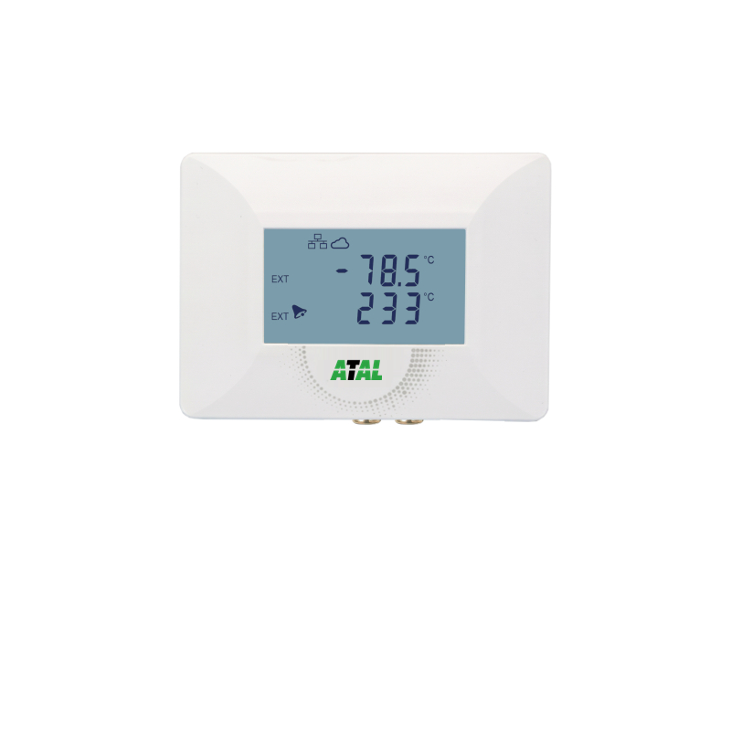 Unité de surveillance Ethernet ATE-2TE avec 2 sondes de température Pt1000 (connecteur Cinch)